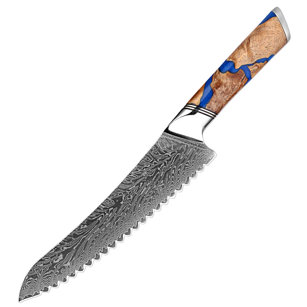 XITUO Damascus Chef Knife Set – 67-Layer VG10 Steel, 1–9 Pcs Damascus Knife Set Axl Frozen Meat Knife