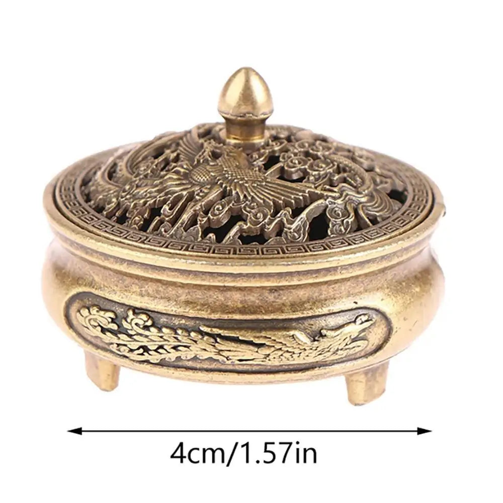 Mini Metal Incense Burner – Cone & Coil Holder for Yoga & Home Incense Burner Axl Bronze