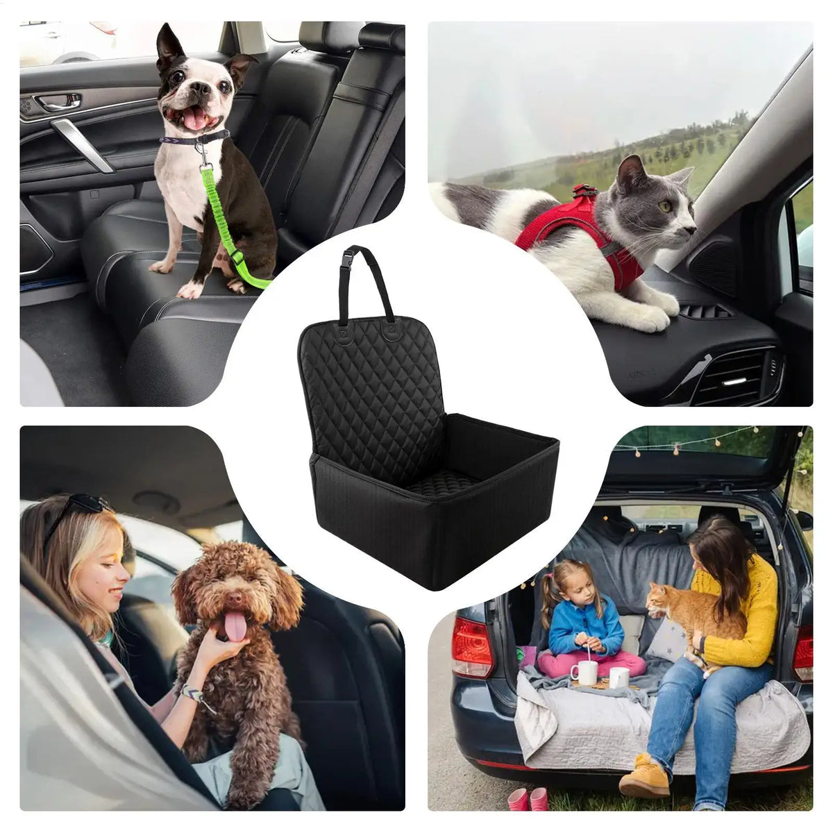 Pet Car Seat Cushion – Dog Booster Cover for Back & Front Seat Pet Car Seat Cover Axl
