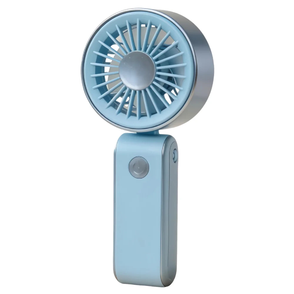 Foldable Mini Neck Fan – USB Rechargeable, 3 Speeds, Quiet Portable Mini Fan Axl Blue
