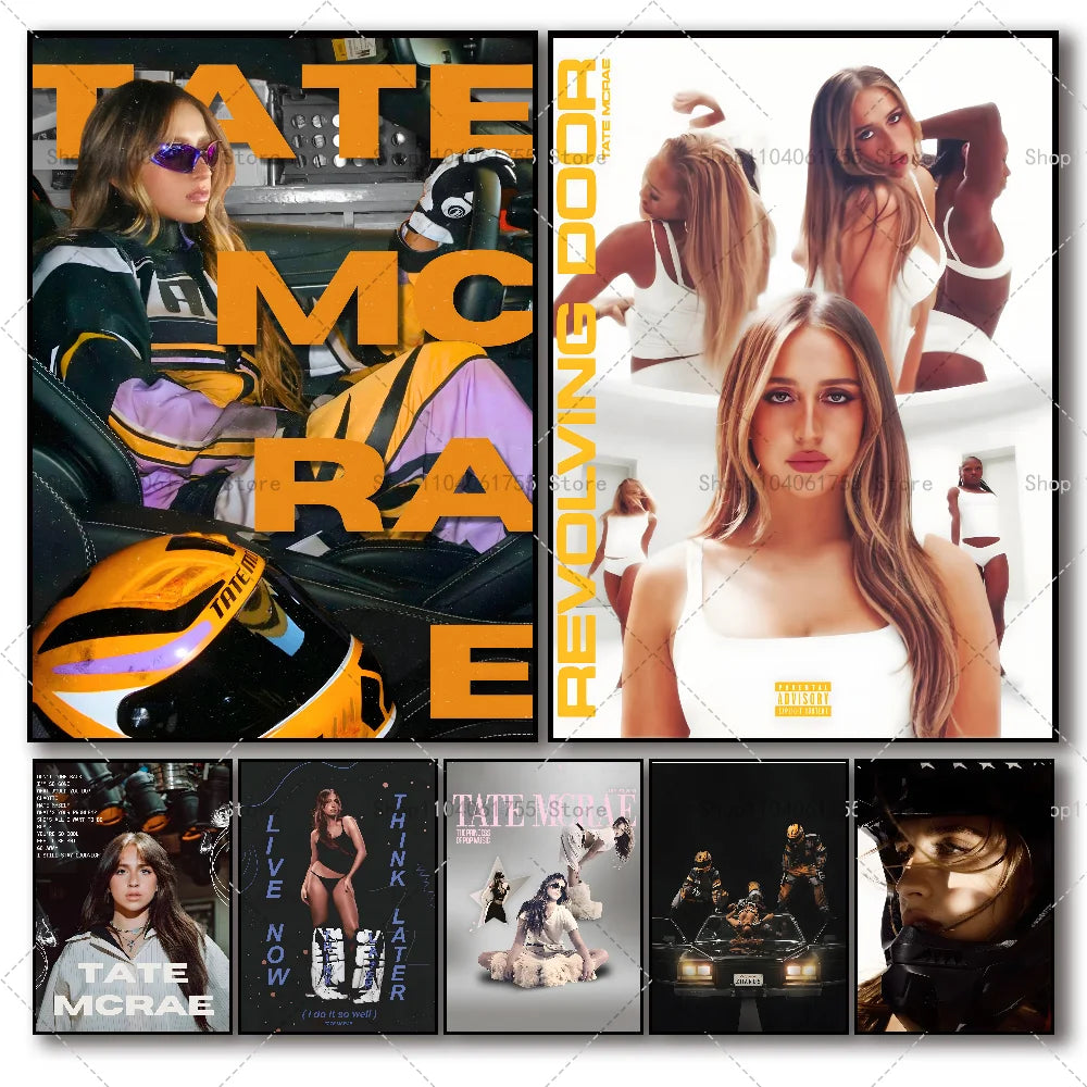 Tate McRae Poster – Waterproof Self-Adhesive Wall Art Print Music Wall Poster Axl