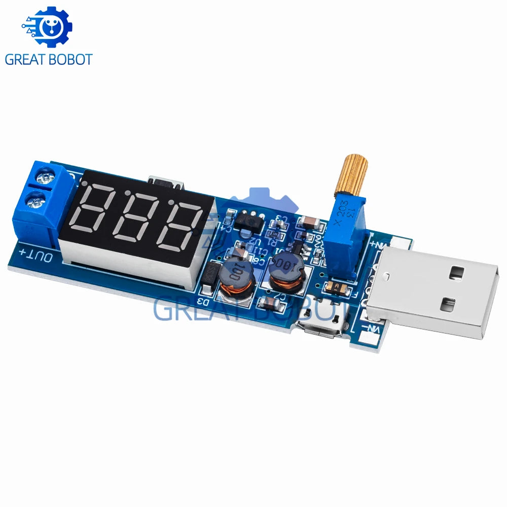 DC-DC Power Supply Module – USB Step Up/Down 1.2V–24V Voltage Regulator Module Axl
