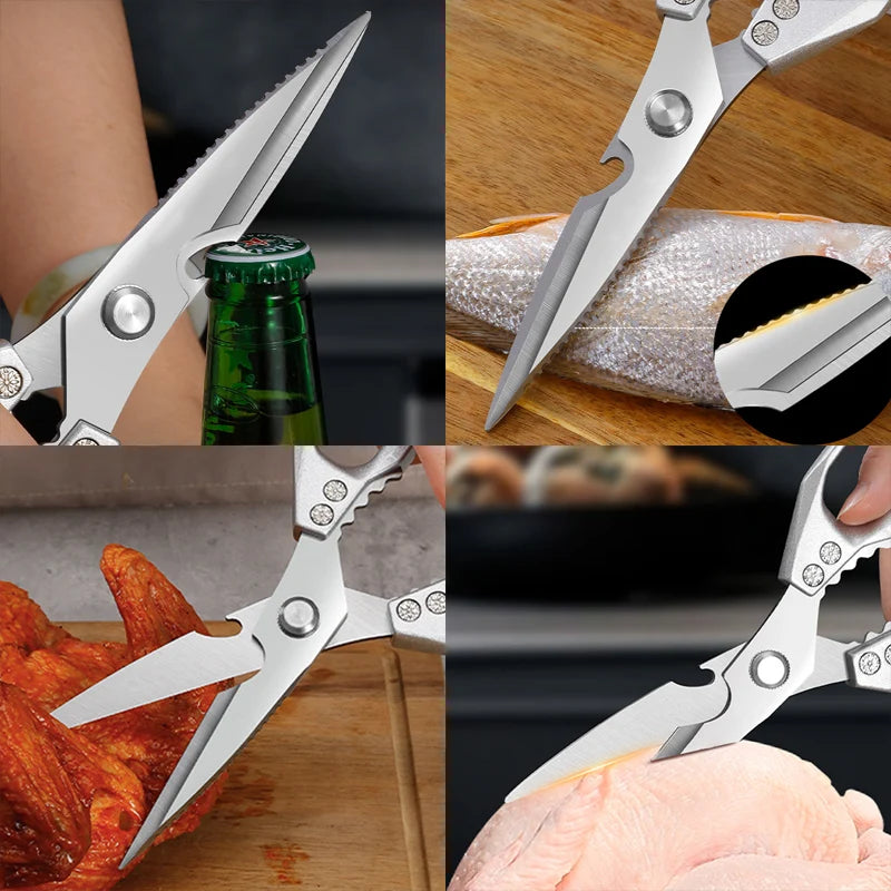 Stainless Steel Kitchen Scissors – Multi-Tool Chicken Shears Kitchen Scissors Axl