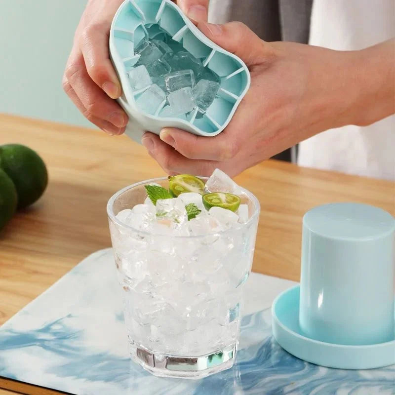 Mini Silicone Round Ice Cube Mold & Storage Box – DIY Ice Maker Ice Cube Mold Axl