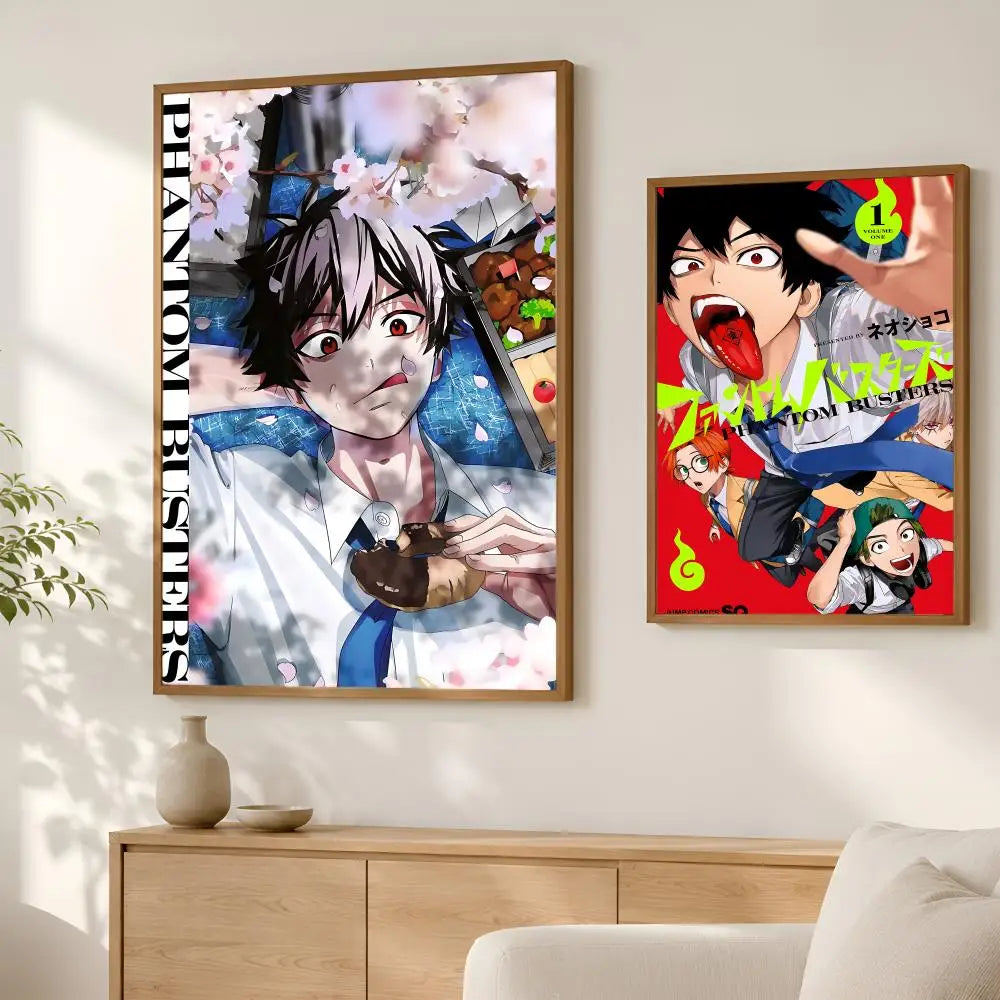 Manga Phantom Busters Self-Stick HD Wall Art Poster | Waterproof Wall Art Poster Axl