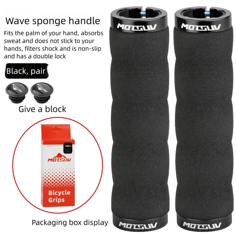 Double Lock-On Bike Handlebar Grips – Anti-Slip Aluminum MTB Bike Handlebar Grips Axl