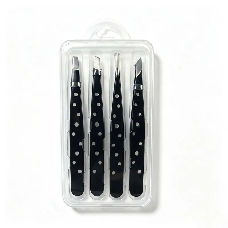 Stainless Steel Slant Tip Eyebrow Tweezers | Makeup Tool Eyebrow Tweezers Axl