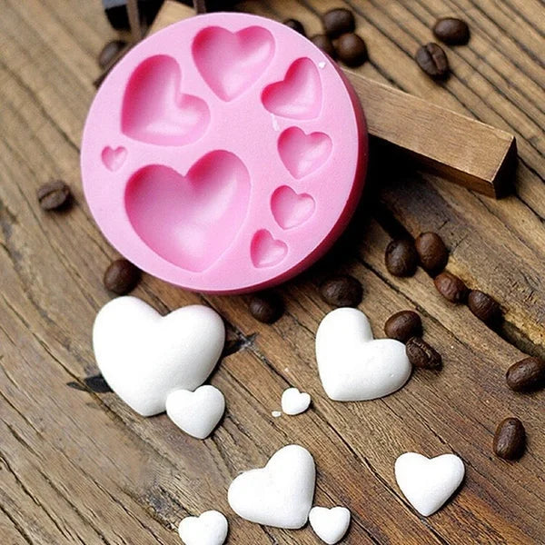 Heart Silicone Fondant Mold – DIY Chocolate & Candy Cake Decorating Fondant Cake Mold Axl Default Title