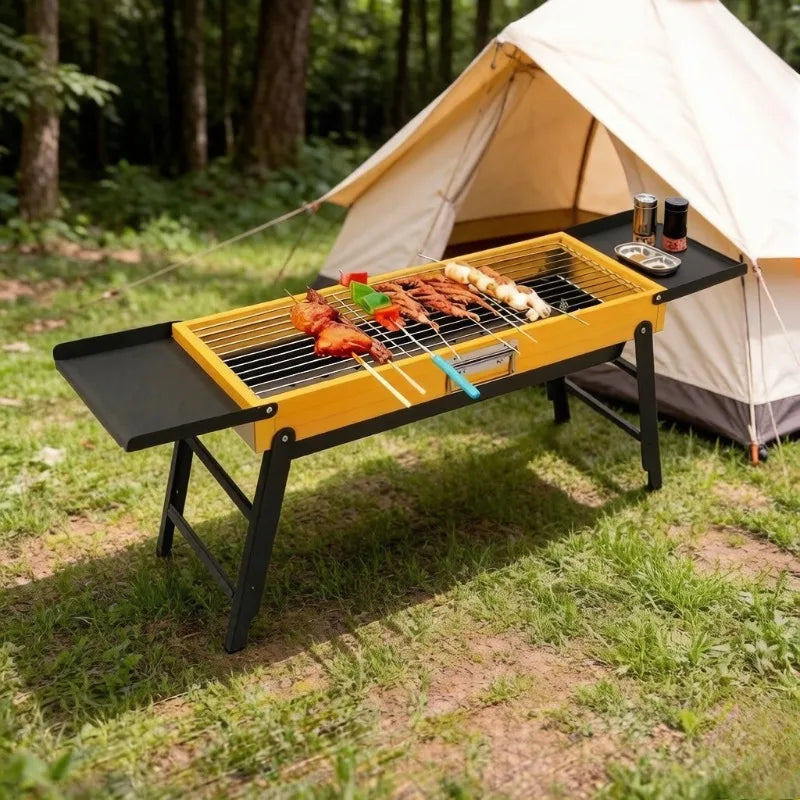 Portable Foldable Charcoal BBQ Grill – Camping & Picnic Portable Charcoal Grill Axl