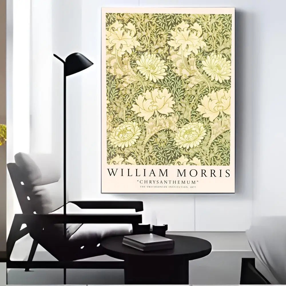 William Morris Canvas Wall Art – Vintage HD Print Home Decor Canvas Wall Art Axl Black14 50X70cmFrameless