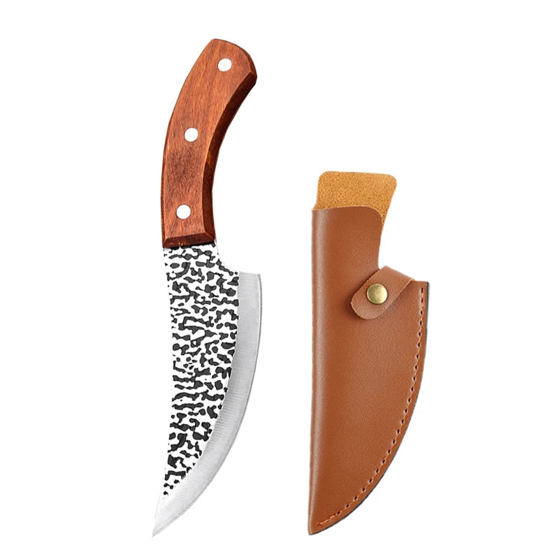 Stainless Steel Kitchen Knife Set – Cleaver, Boning & Scissors Kitchen Knife Set Axl Knife C