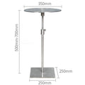 Adjustable Height Round Coffee Table | Modern Stainless Steel Coffee Table Axl Round