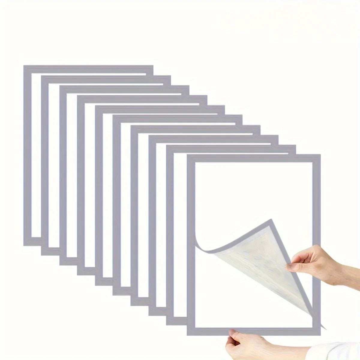 2-Pack A4 Magnetic Picture Frames | Self-Adhesive Wall Mount Magnetic Picture Frame Axl