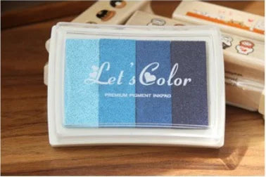 Gradient Oil-Based Ink Pad for Rubber Stamps, Paper & Wood Craft Stamp Ink Pad Axl blue