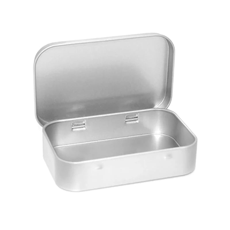 Mini Rectangular Tin Box – Hinged Lid Tinplate Storage Case Tin Storage Box Axl