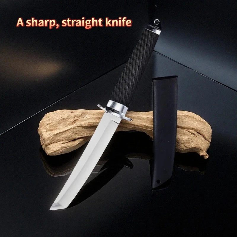 Portable Straight Knife – Stainless Steel Survival & Kitchen Fixed Blade Knife Axl