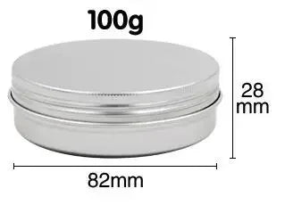 10-Pack Round Aluminum Tin Cans 100g Screw Lid Storage Jars Tin Storage Containers Axl 10pcs