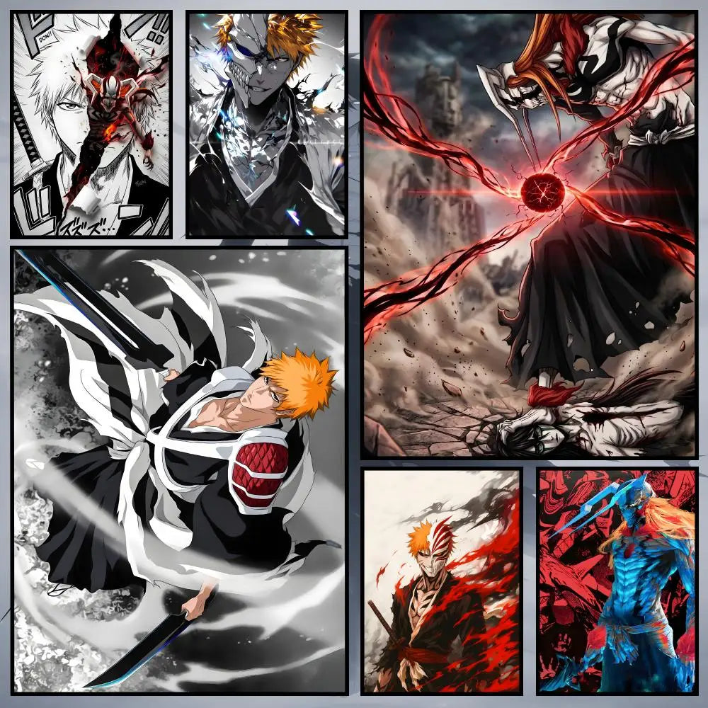 Ichigo Kurosaki Anime Wall Poster – HD Self-Adhesive Art Print Anime Wall Poster Axl