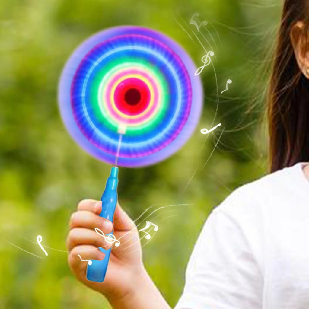 LED Spinner Wand Toy for Kids – Flashing Pinwheel with Music LED Spinner Toy Axl