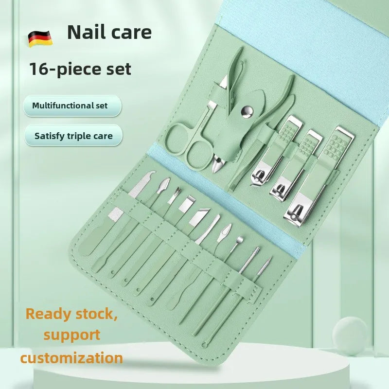 Stainless Steel Nail Clipper & Cuticle Remover Manicure Set Nail Care Set Axl