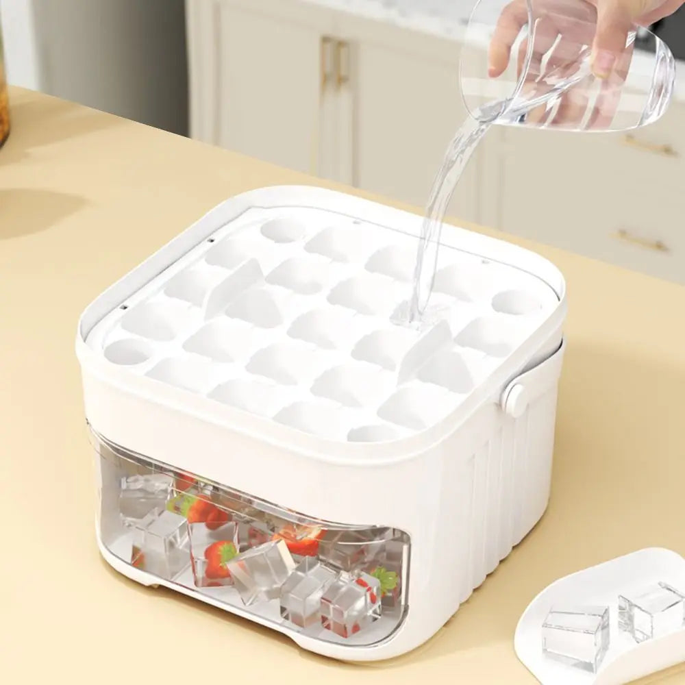 50-Grid Ice Cube Mold – Press Type Double Layer Storage Box Ice Cube Mold Axl