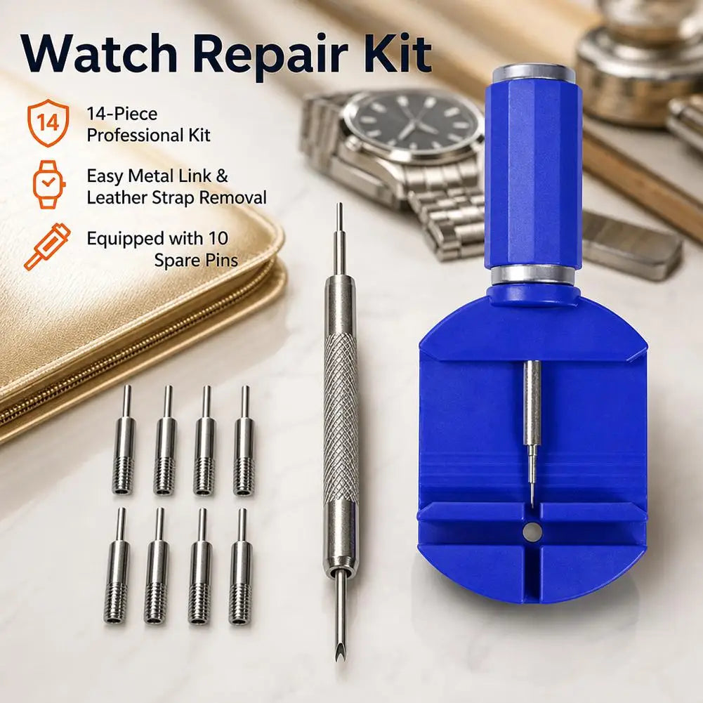 Watch Link Remover Tool Kit – 14pc Band Pin Repair Set Watch Repair Tool Kit Axl