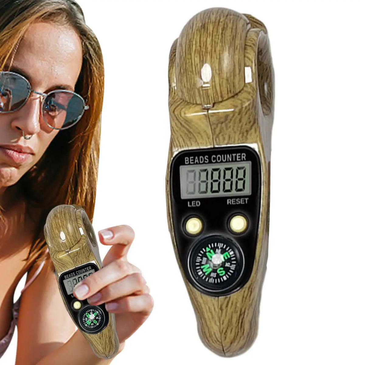 Digital Prayer Beads Counter with Compass | LCD Tally Counter Digital Tally Counter Axl