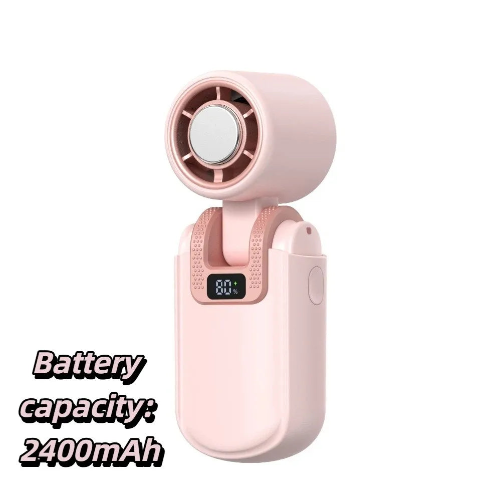 Compact Handheld Cooling Fan – USB Rechargeable Portable Handheld Cooling Fan Axl Pink