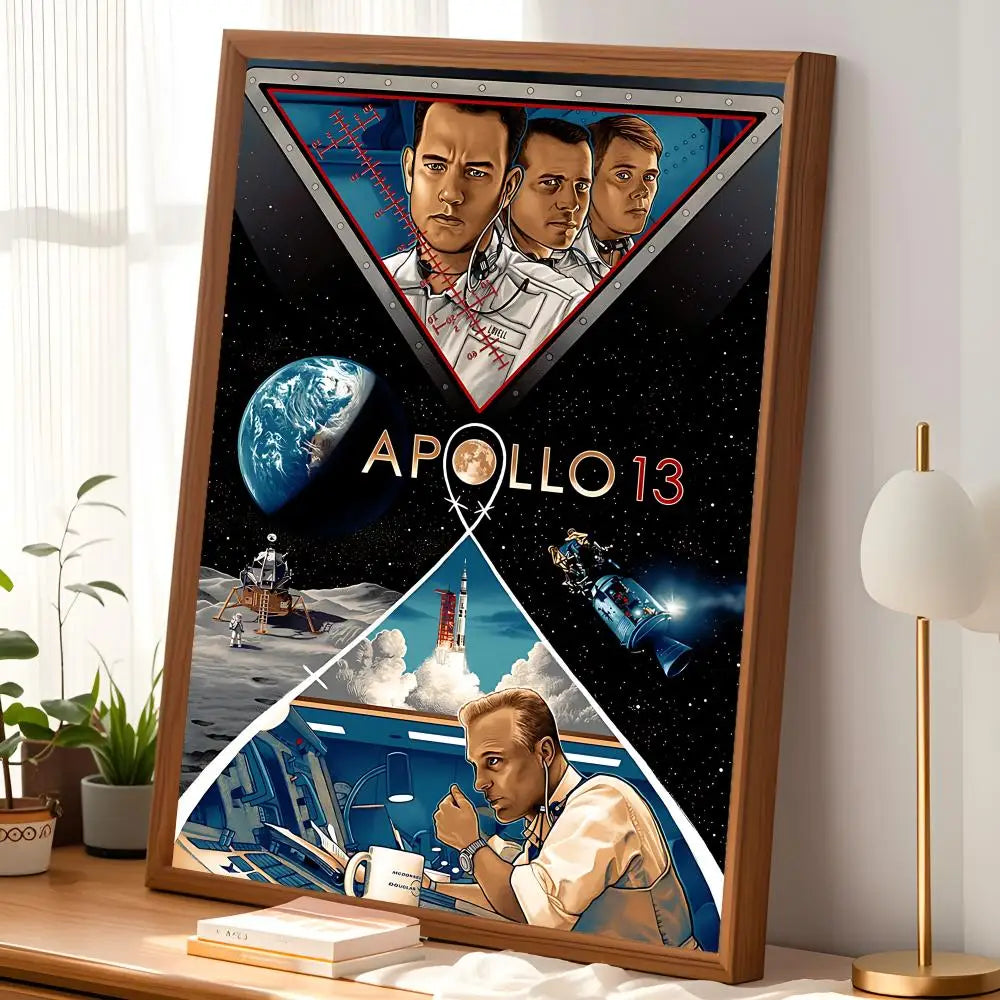 Apollo Moon Landing Self-Stick HD Wall Art Poster | Waterproof Wall Art Poster Axl
