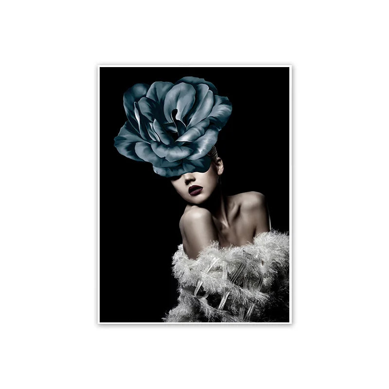 Women Butterfly Floral Wall Art Poster – Modern Home Décor Wall Art Poster Axl 7 42x30cm