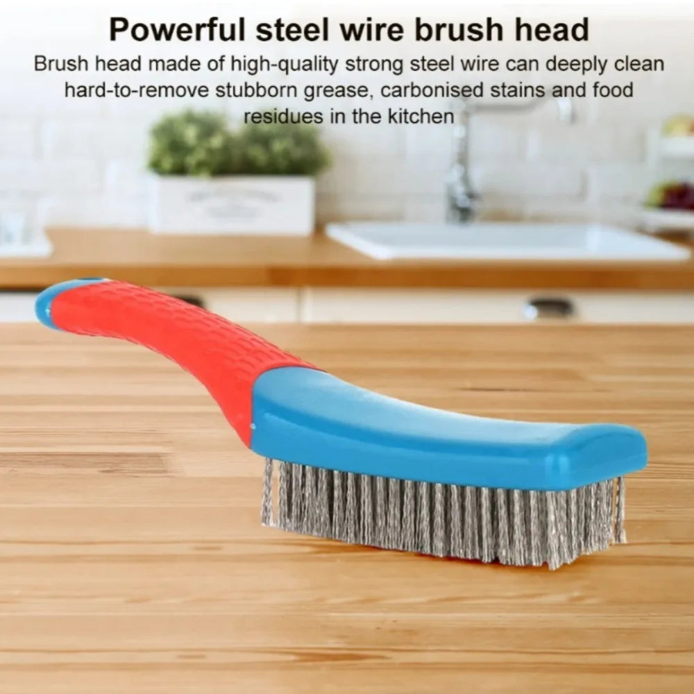 Ergonomic Hand Wire Brush – Steel Bristles, Rust Removal Hand Wire Brush Axl