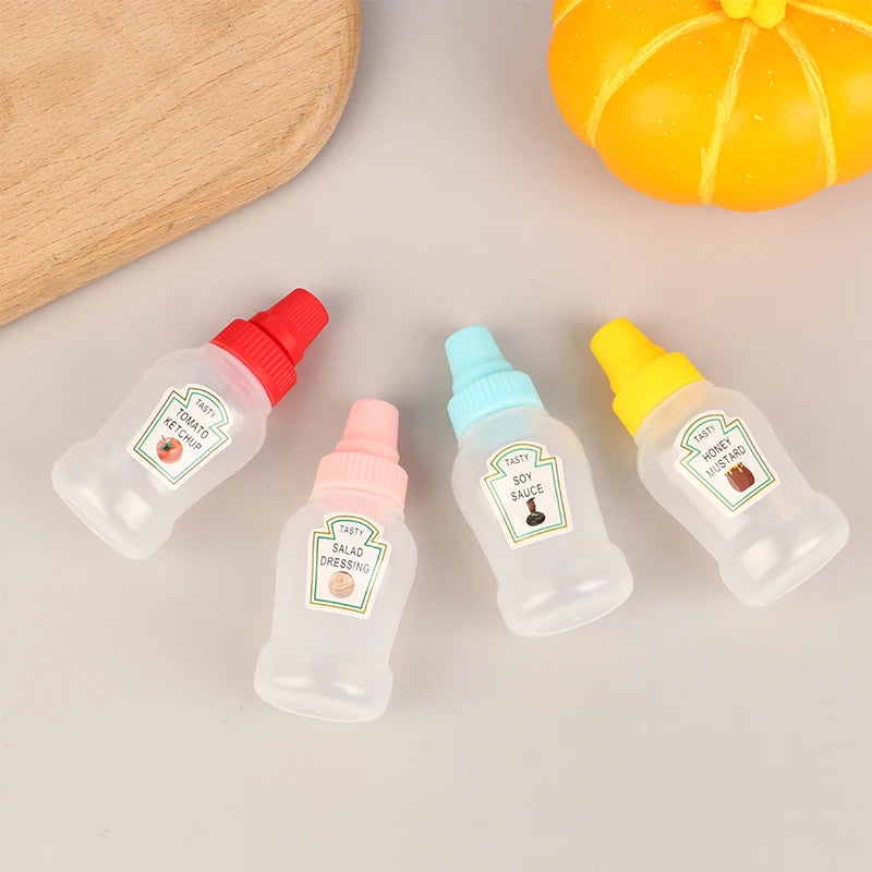 4-Pack Mini Portable Sauce Bottles | Condiment Dispenser Set Condiment Dispenser Set Axl