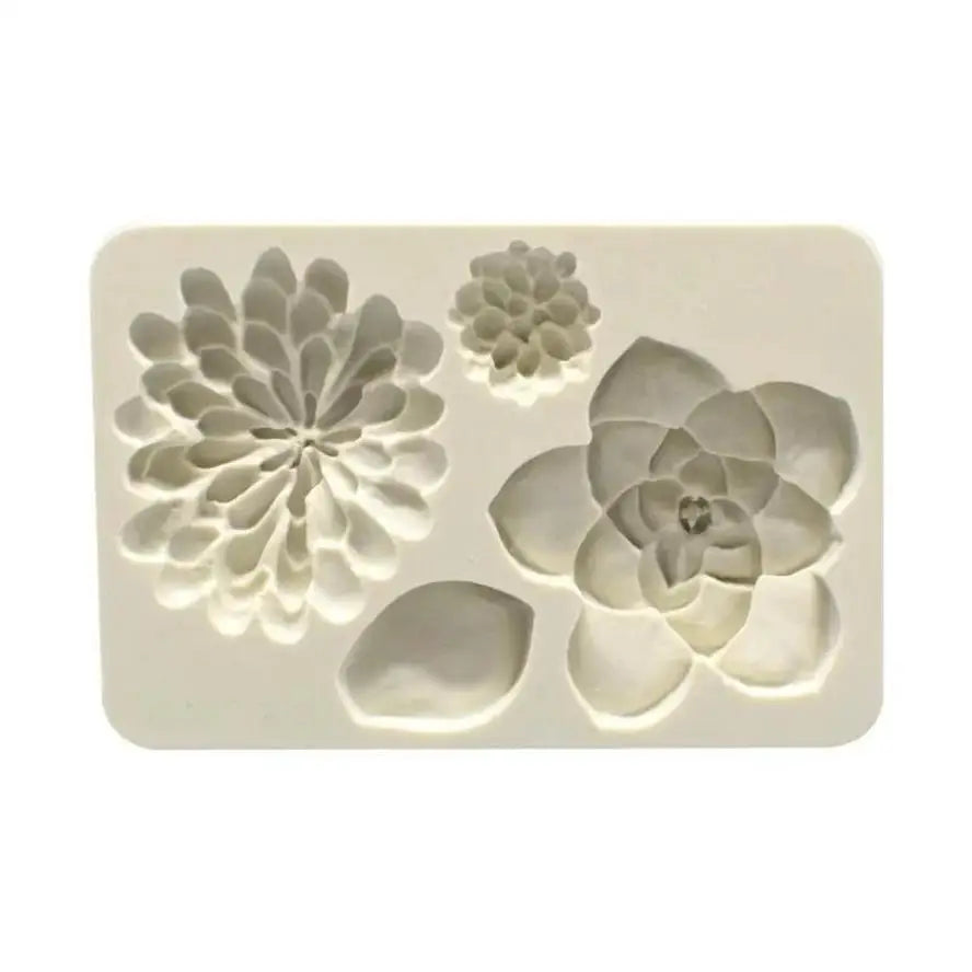 Succulent Silicone Mold – Fondant & Chocolate Cake Decorating Silicone Baking Mold Axl