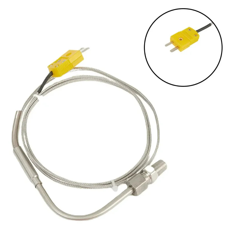K-Type Thermocouple Probe 1M – EGT Stainless Steel Sensor 1250°C Thermocouple Probe Axl