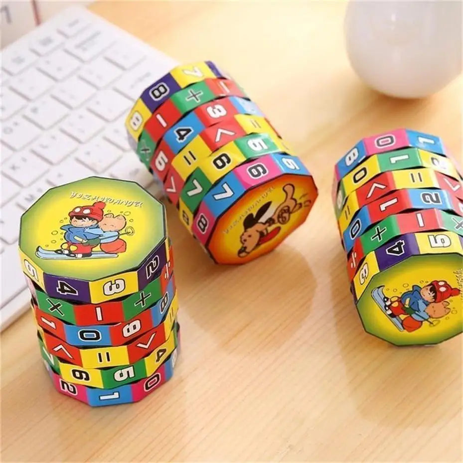 Kids Math Cylinder Puzzle Toy – Arithmetic Learning Game Math Learning Toy Axl