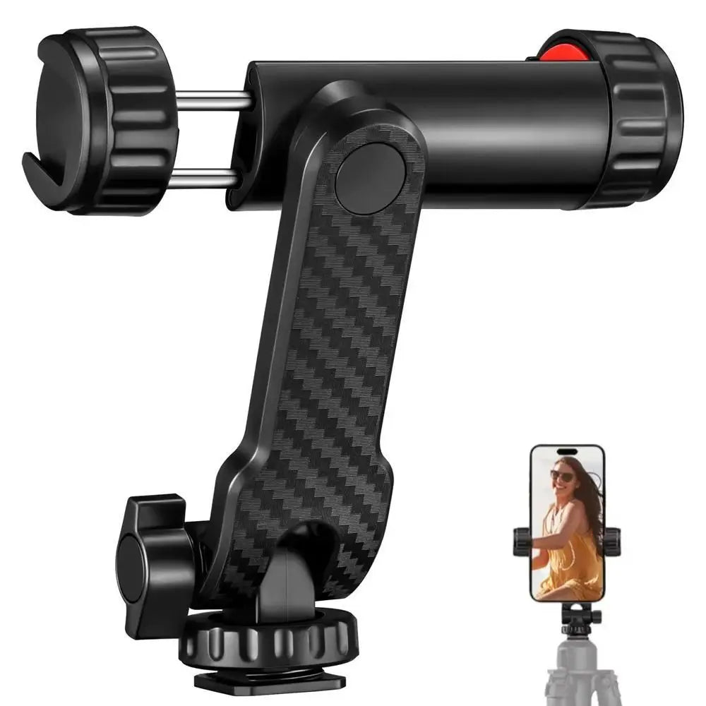 360° Phone Tripod Mount with Dual Cold Shoe | Universal Holder Phone Tripod Mount Axl