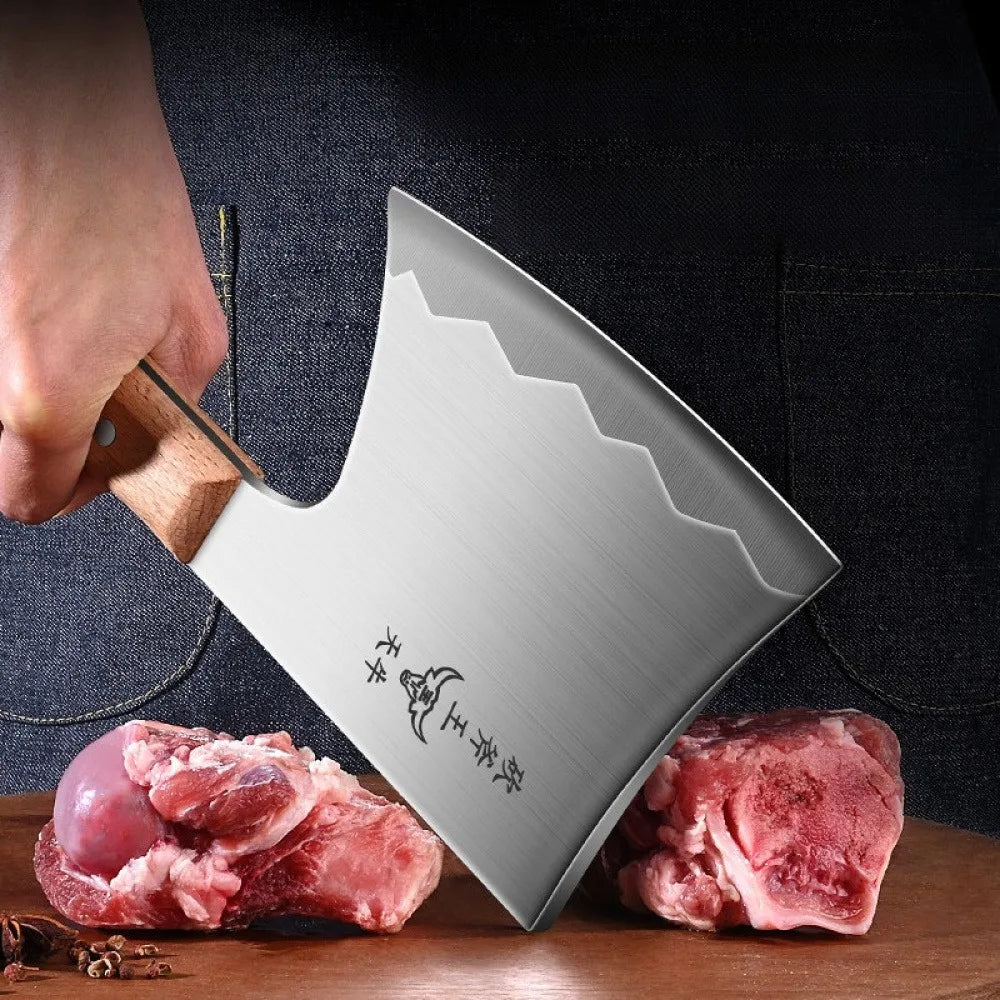 PLYS Stainless Steel Bone Chopper & Meat Cleaver Chef Knife Meat Cleaver Knife Axl
