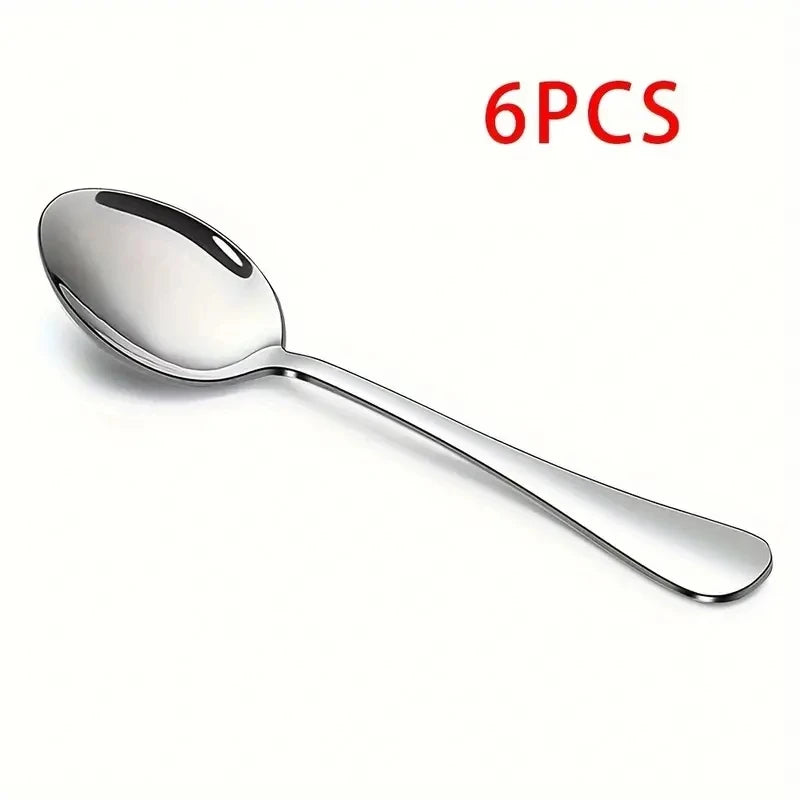 6-Piece Stainless Steel Coffee Spoon & Teaspoon Set 5.3in Teaspoon Set Axl 6pcs