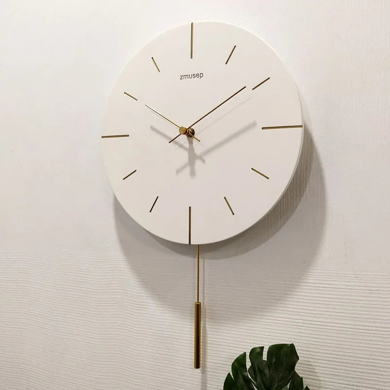 Nordic Silent Pendulum Wall Clock – Minimalist Resin Decor Pendulum Wall Clock Axl