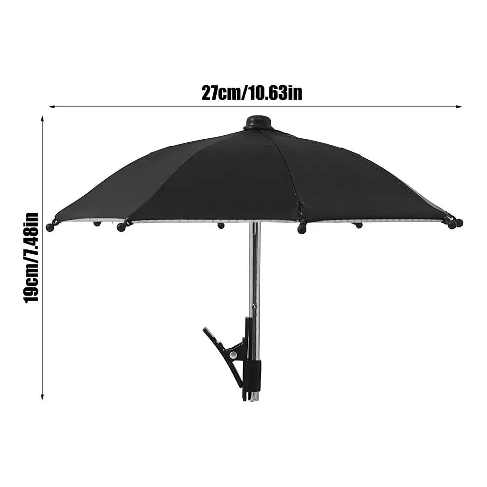 Phone Umbrella Sunshade Clip – UV & Glare Shield for Outdoors Phone Sunshade Clip Axl Black