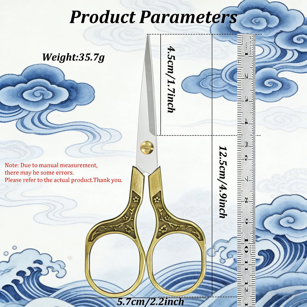 Plum Blossom Embroidery Scissors – Vintage Craft Shears 2–8 PCS Embroidery Scissors Axl