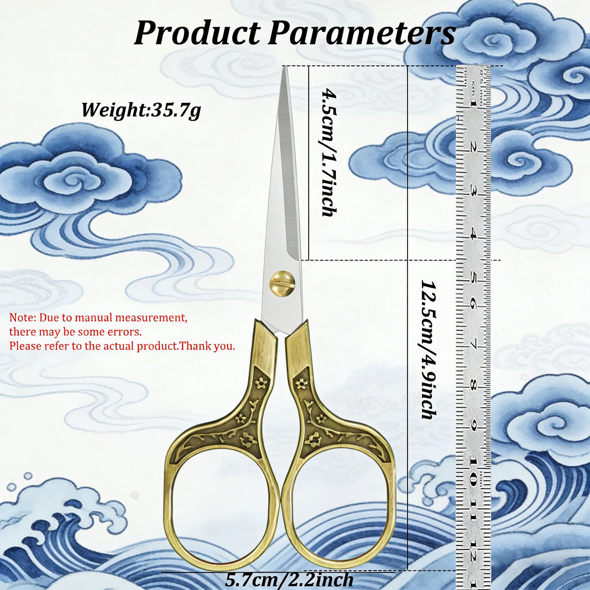 Plum Blossom Embroidery Scissors – Vintage Craft Shears 2–8 PCS Embroidery Scissors Axl