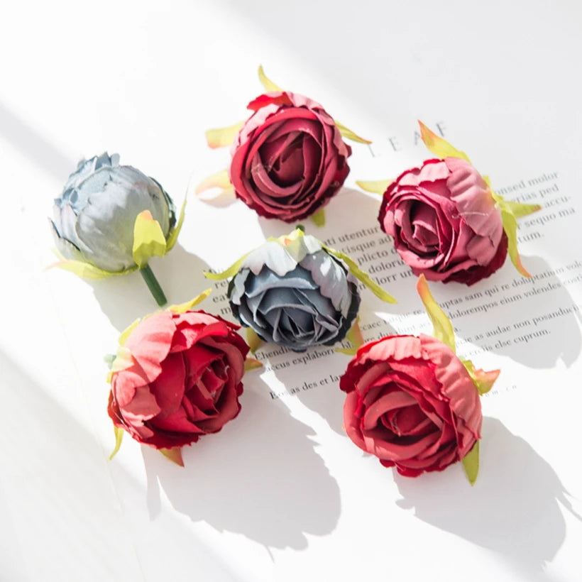 Silk Tea Bud Rose Artificial Flowers – Wedding & Home Décor Artificial Silk Flowers Axl
