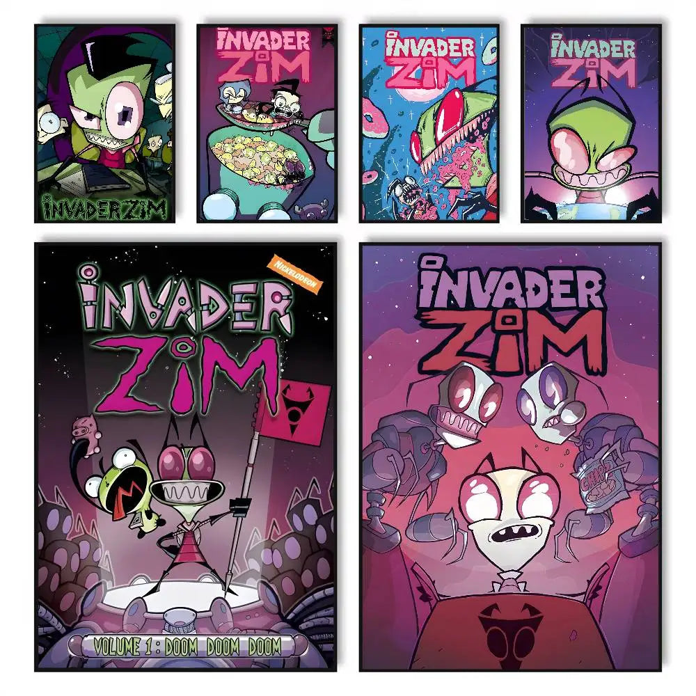 Invader Zim Poster – HD Self-Adhesive Waterproof Wall Art Décor Wall Art Poster Axl