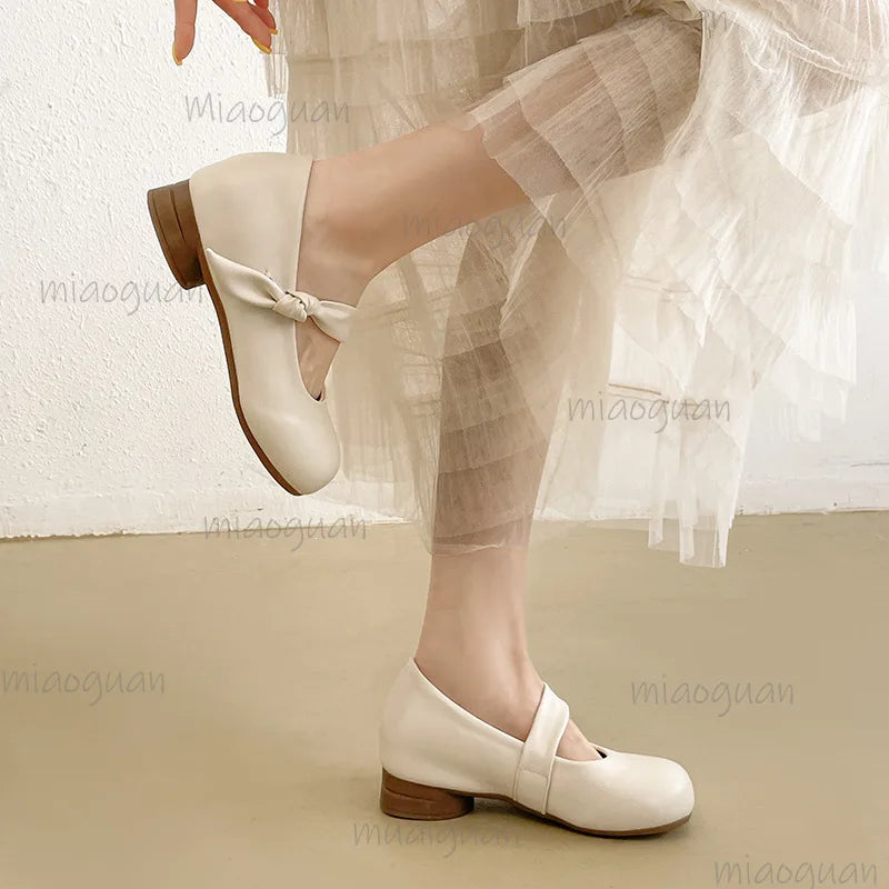 Women's Mary Jane Block Heel Pumps – Buckle Strap 7CM Block Heel Pumps Axl