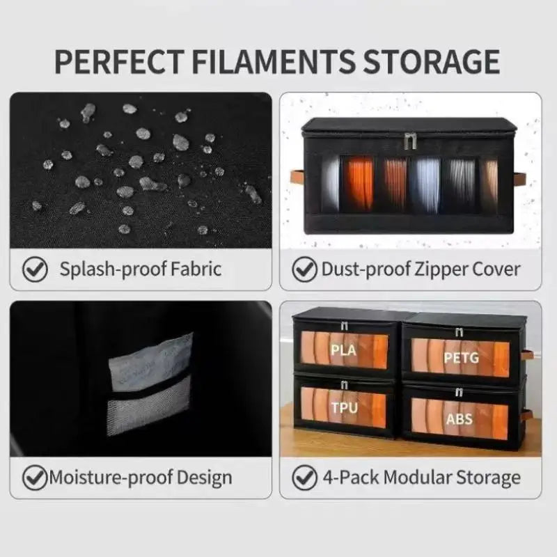 3D Printer Filament Storage Box – Spool Holder Organizer Filament Storage Box Axl