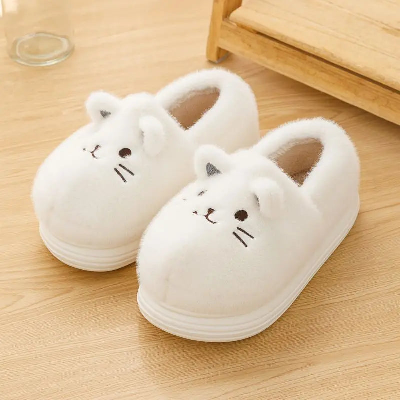 Women's Faux Fur Cat Slippers – Cozy Indoor Slides Size 36–45 Faux Fur Slippers Axl White B-loafer 44-45 China Mainland