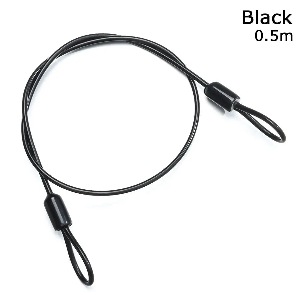 Steel Cable Bike Lock 0.5/1/2m – MTB & Road Bicycle Wire Bicycle Cable Lock Axl Black-0.5 meters