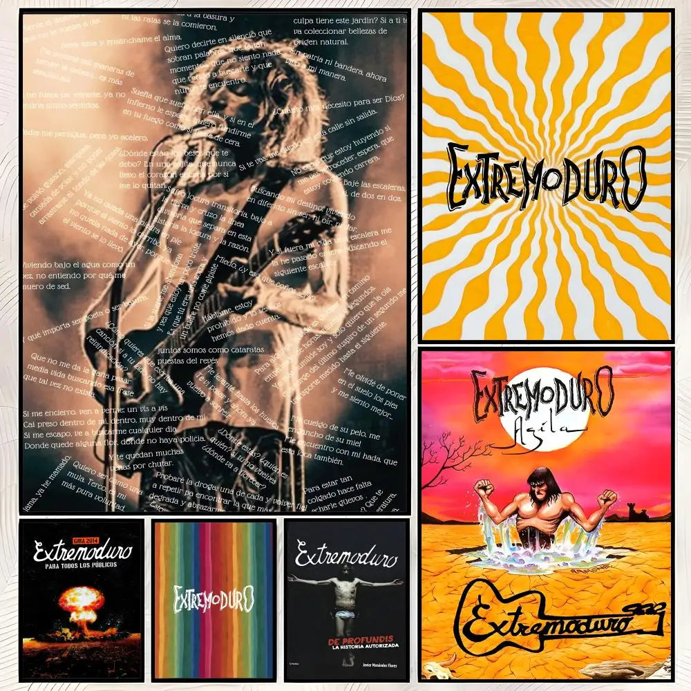 Extremoduro Band HD Self-Stick PVC Wall Art Poster | Waterproof Wall Art Poster Axl