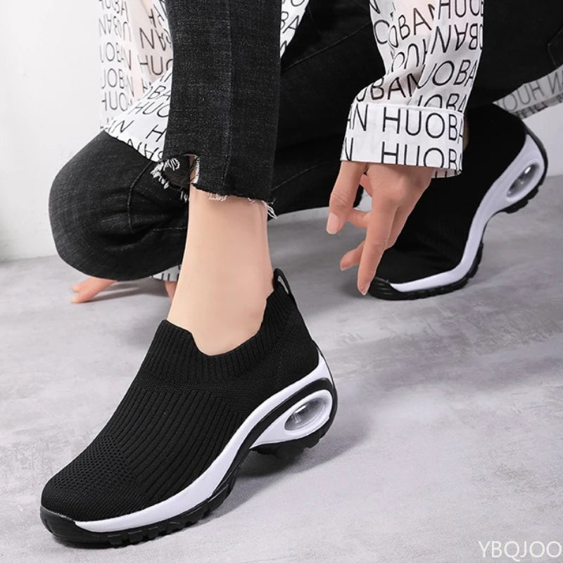 Women's Breathable Mesh Slip-On Sneakers | Wide Size 5–14 Women's Slip-On Sneakers Axl
